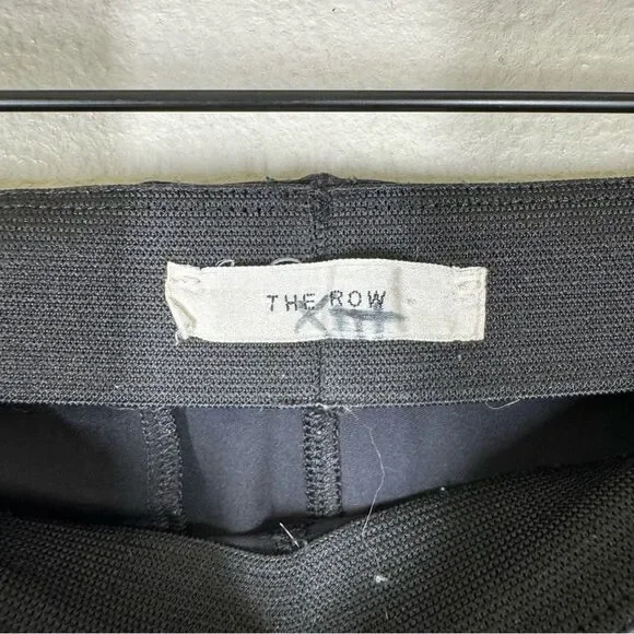 The Row Black Pull On Stretch Leggings Ankle Zipper Straight Leg Size Large